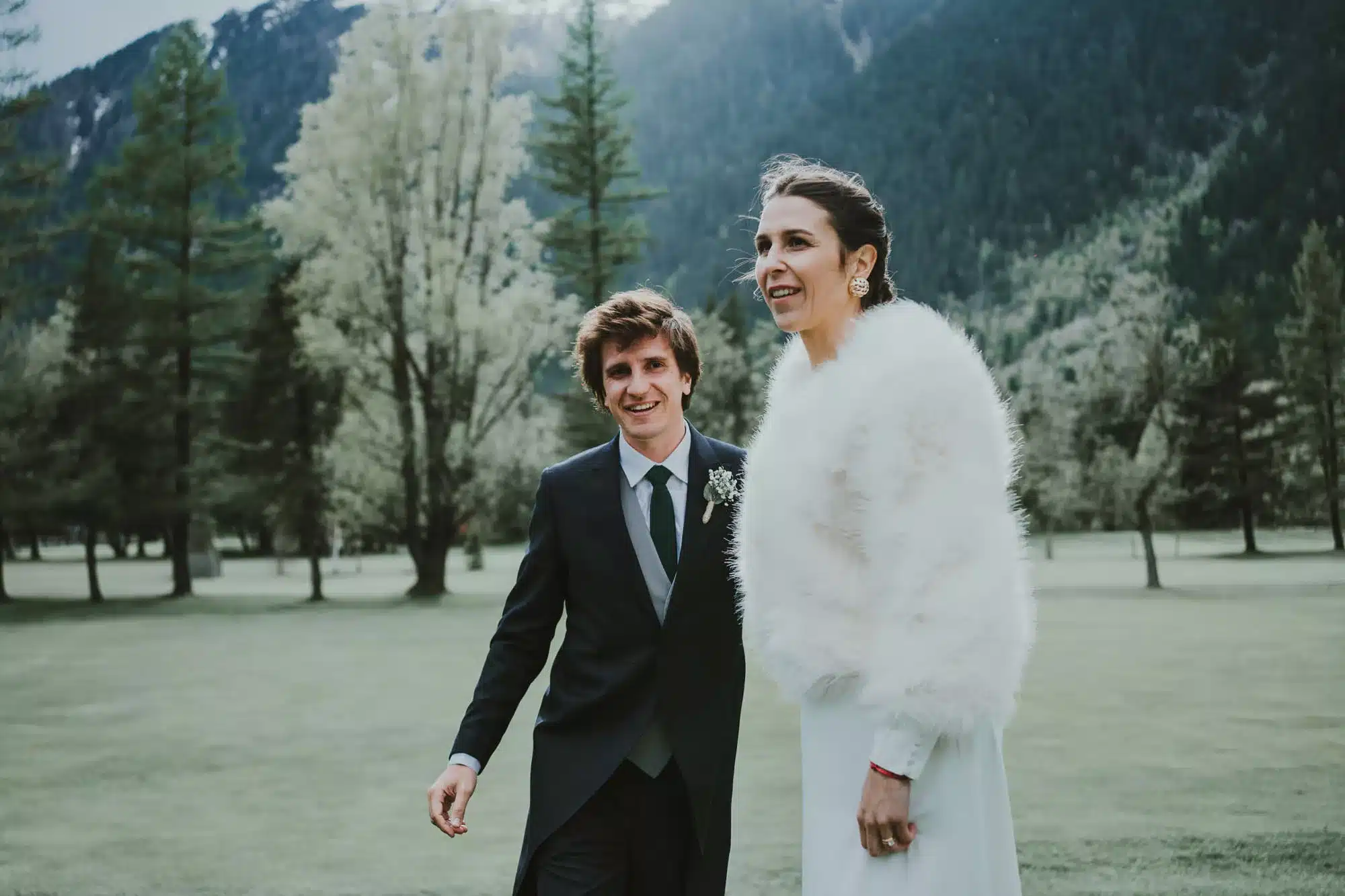 photo des mariés à Chamonix